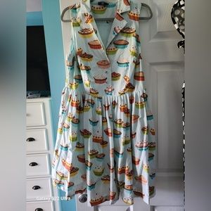 Desert Print Modcloth Dress with Collar.